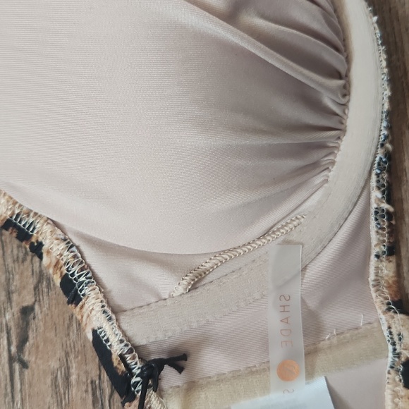 Shade & Shore Pleated Front Bralette Bikini Top - Animal Print - Picture 7 of 7